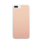 ぽぬぞぬのグラデーション Earth Peach Clear Smartphone Case