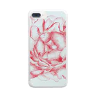 ピッチーの芍薬 peony Clear Smartphone Case