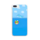 🐸かえるさんと仲間たち🐸のイルカとかえるさん Clear Smartphone Case