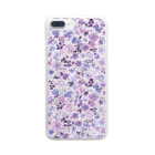 Neo_louloudi(ネオルルディ)のsmall flower garden(purple) Clear Smartphone Case