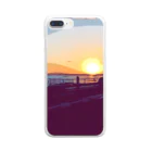 わらしゃんどのSUNSET Clear Smartphone Case