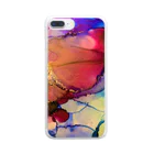 yun_yun_yuffyのAlcohol ink Art Design Session. Clear Smartphone Case