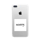 sorry,のsorry クリアスマホケース