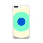 CORONET70のサークルa・クリーム・ペパーミント・青 Clear Smartphone Case