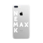 めいぷるのＮＥＭＫＭＡＸ(白文字) Clear Smartphone Case