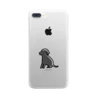 Ogata Dogs.の黒ラブ Retriever Clear Smartphone Case