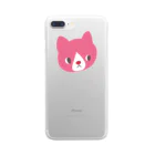 ぽんず保護猫40にゃんのくれよん猫 2 Clear Smartphone Case