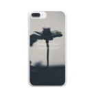 3510 STOREのmonochrome flower Clear Smartphone Case