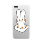 ぽんsの餅うさ Clear Smartphone Case