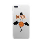 blackのbasket devil Clear Smartphone Case