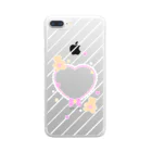 Fancy Surprise!の推しチェキスマホケースHeart♡くまclear Clear Smartphone Case