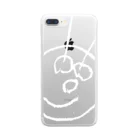 PARENT and CHILDの【👶】目から毛くん(アウトライン白) Clear Smartphone Case