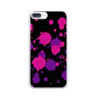 MAGENTA INFINITYのピンク紫のしぶき_黒 Clear Smartphone Case