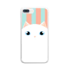 SHOP ベアたんのしろねこさん Clear Smartphone Case