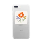 by.lettersの3つのお花 Clear Smartphone Case