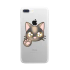 かわいいもののおみせ　いそぎんちゃくのお目目キラキラサビ猫ちゃん Clear Smartphone Case