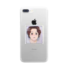 しろくろのぽっちゃり美男子風 Clear Smartphone Case