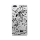 ZIGZIG CIDER GRAPHICのいろんな所にいろんな顔 Clear Smartphone Case