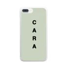 C A R Aｰカーラｰのpastel green case クリアスマホケース