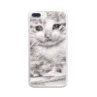 エモいエモンガの悲猫 Clear Smartphone Case