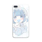 ももんが。の水色のしょうじょ Clear Smartphone Case