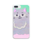 くーみんストアの切り絵　もこもこ猫 Clear Smartphone Case