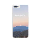 horror_nou13の淡い空の富士山 Clear Smartphone Case