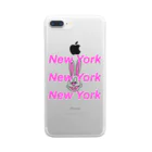 disney-risaのNew York rabbit Clear Smartphone Case