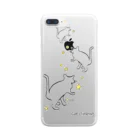 山を登る猫の星を集めるねこ Clear Smartphone Case