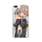 ジト目な女の子達。のヒツジマントのスマホケース Clear Smartphone Case