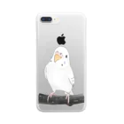 まめるりはことりのまったりセキセイインコちゃん【まめるりはことり】 Clear Smartphone Case