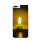 疑家族製造所 SUZURI店の蝋燭の火3 Clear Smartphone Case