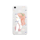 ヤマ ひかりの猫に想いを馳せるガール Clear Smartphone Case