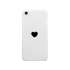 cloud 7のblack heart Clear Smartphone Case