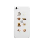 sunnyclubのWhite brown Clear Smartphone Case