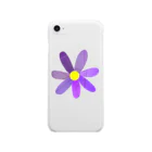 An-nyanの紫の花 クリアスマホケース