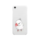 calcalの見下ろし白文鳥 Clear Smartphone Case