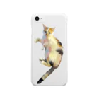 アムロンの三毛猫みぃ絵画風 Clear Smartphone Case