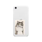 nemunoki paper itemのねこのみつお Clear Smartphone Case