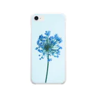 place flowerのBlue Perfume TEE Clear Smartphone Case