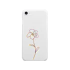 Pei’s pig hutの3色の花 Clear Smartphone Case
