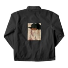 Art Baseのグスタフ・クリムト / 1910 / The Black Feather Hat / Gustav Klimt Coach Jacket :back