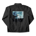 Masashi Kaminkoの【パンダ】イルカとポンちゃん Coach Jacket :back