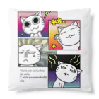 ばんちゃ🐱にゃんこ恩返しショップの喜怒哀楽のにゃんこ Cushion