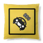 丸目同盟🤝のかわいい車　標識風クッション Cushion