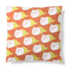 くらきち ONLINE SHOPのねこタイツとリラックス オレンジ Cushion