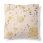 Lily bird（リリーバード）のおねんねクビワコガモ 線画 Cushion