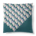 さかたようこ / サメ画家の画一的なサメさんたちの密 - 何度でも納戸色 / クッション Cushion