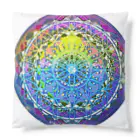 💖宇宙整体♪🌈♪こころからだチャンネル♪💖のFlower of  Life waving  🌈LOGO version Cushion