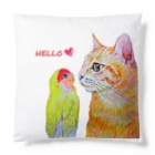 harupink🌸ペット似顔絵illustのhello my friend  Cushion